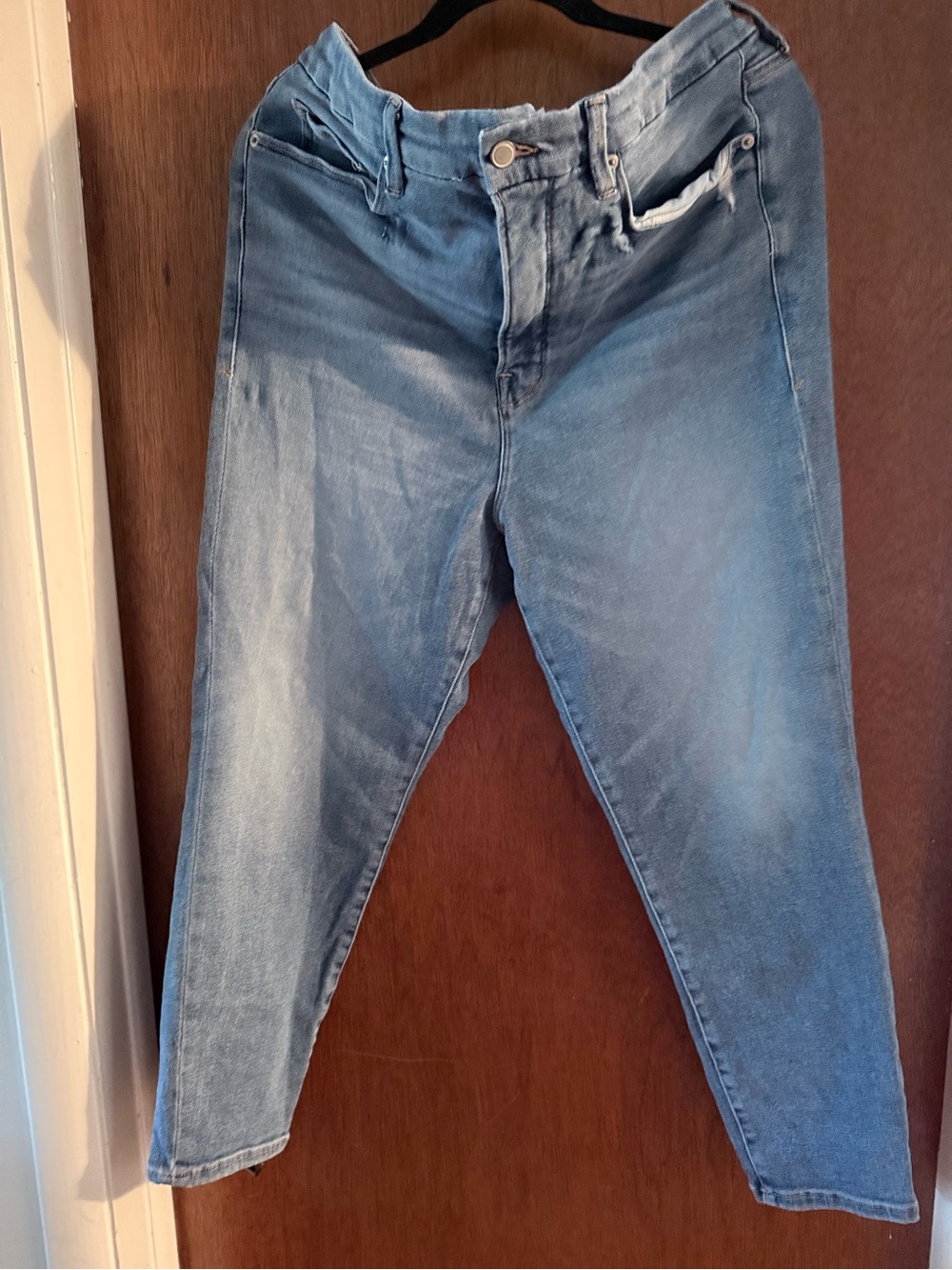 Good American High-Rise Light Blue Women's Jeans